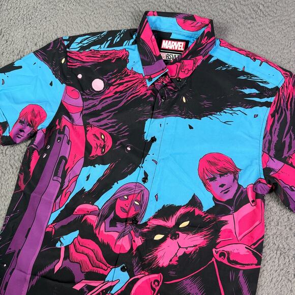 RSVLTS Marvel Shirt Mens M Guardians Of The Galaxy Bout To Drop An Awesome Mix - Picture 1 of 10